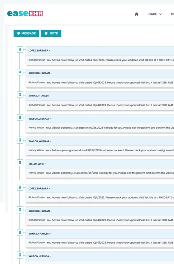 EaseEHR home health platform feature